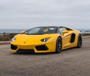 Lamborghini Aventador Roadster painted in Giallo Orion  Photo taken by_ @purcell_photography on Instagram